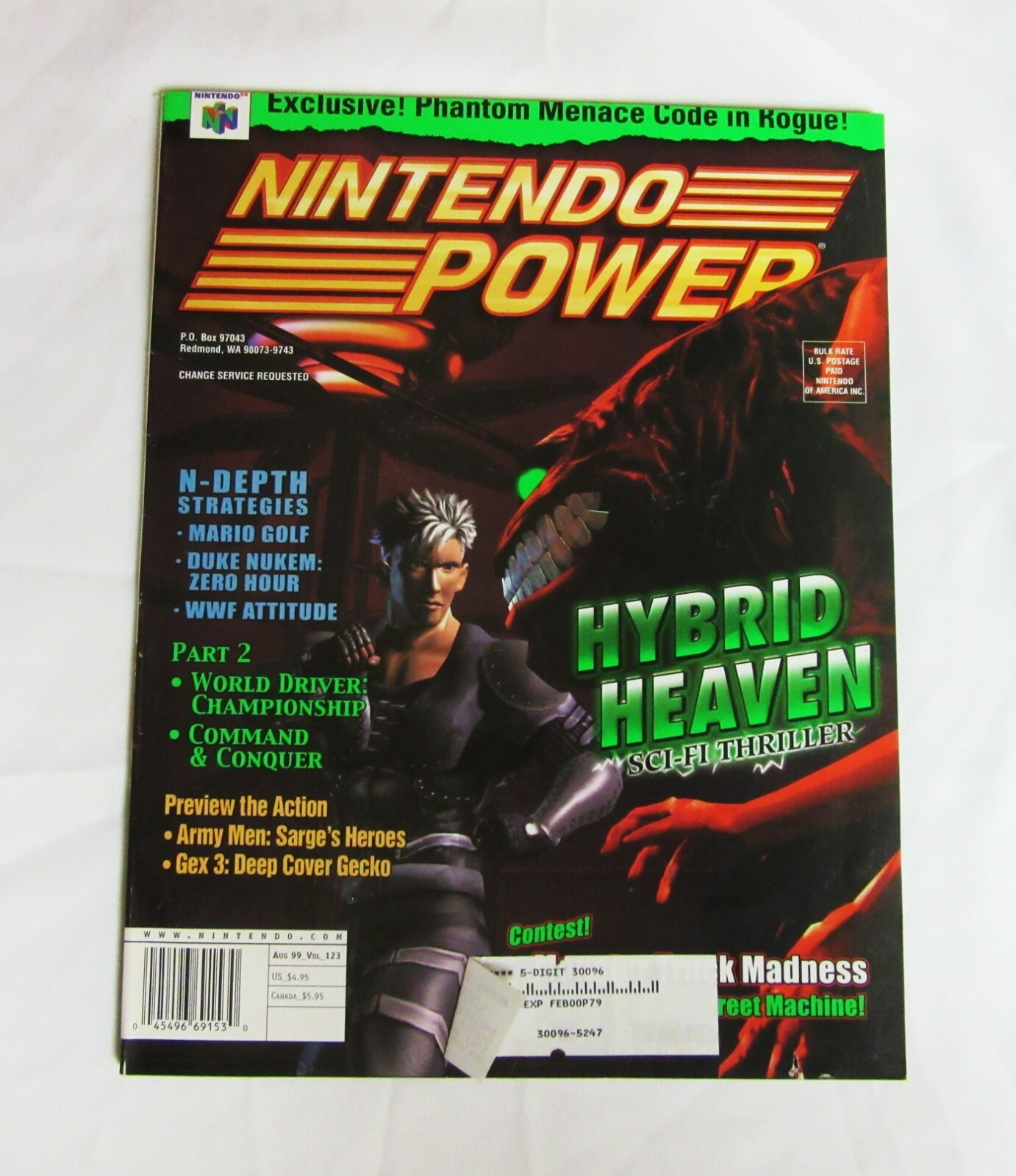 Nintendo Power Magazine #123 August 1999-Hybrid Heaven Cover-New