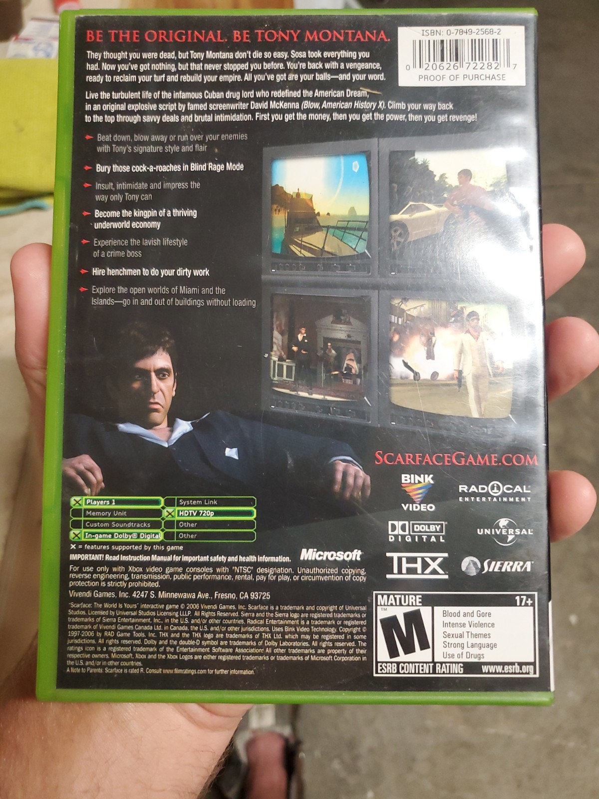Scarface: The World is Yours (Microsoft Xbox, 2006)