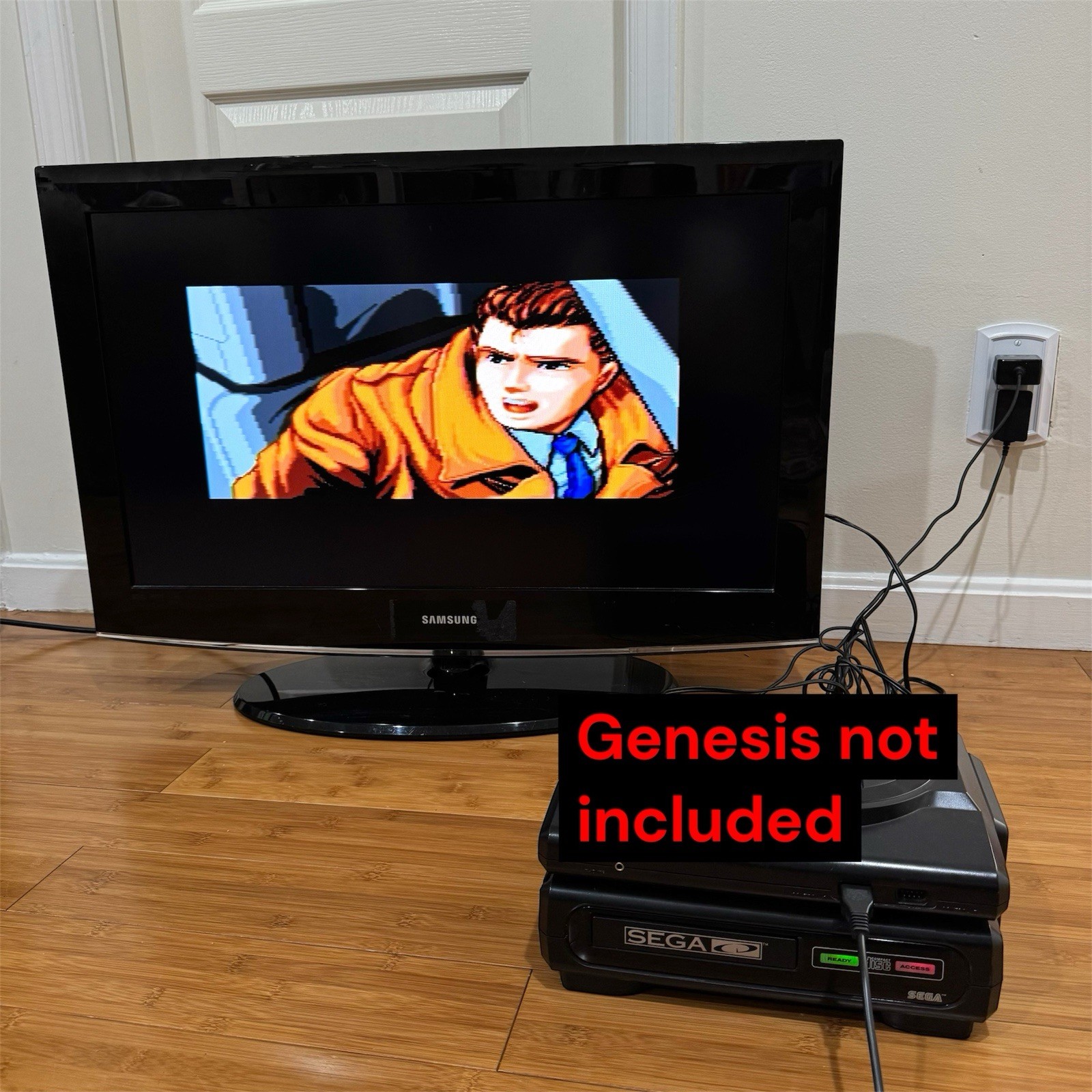 Sega Genesis CD Model 1 Console System! Tested Works! NEW SAVE BATTERY INSTALLED