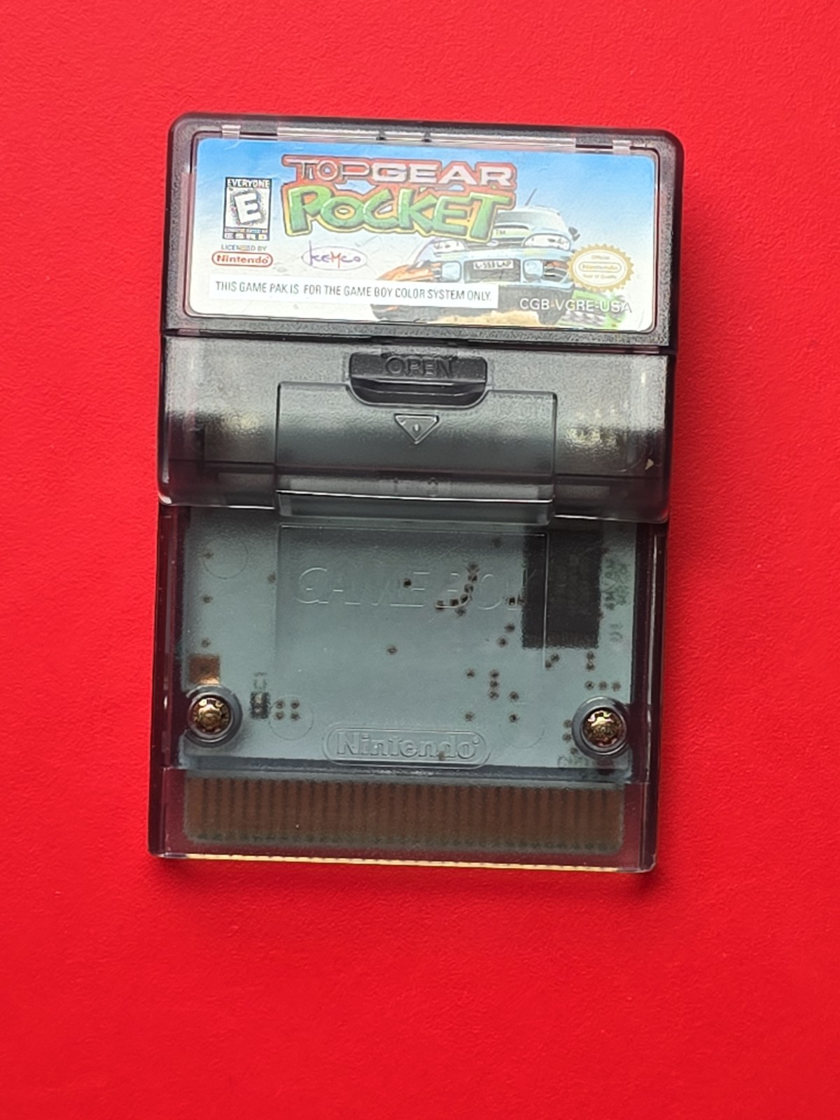 Top Gear Pocket Racing Nintendo Game Boy Color Rumble Works Battery Cover
