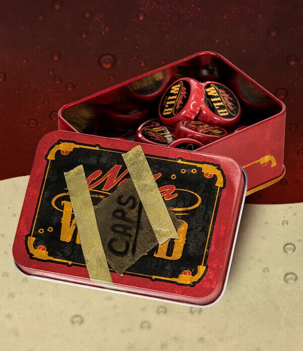 Fallout Bottle Cap Series Nuka Cola Wild With Collectible Tin x 20 Caps