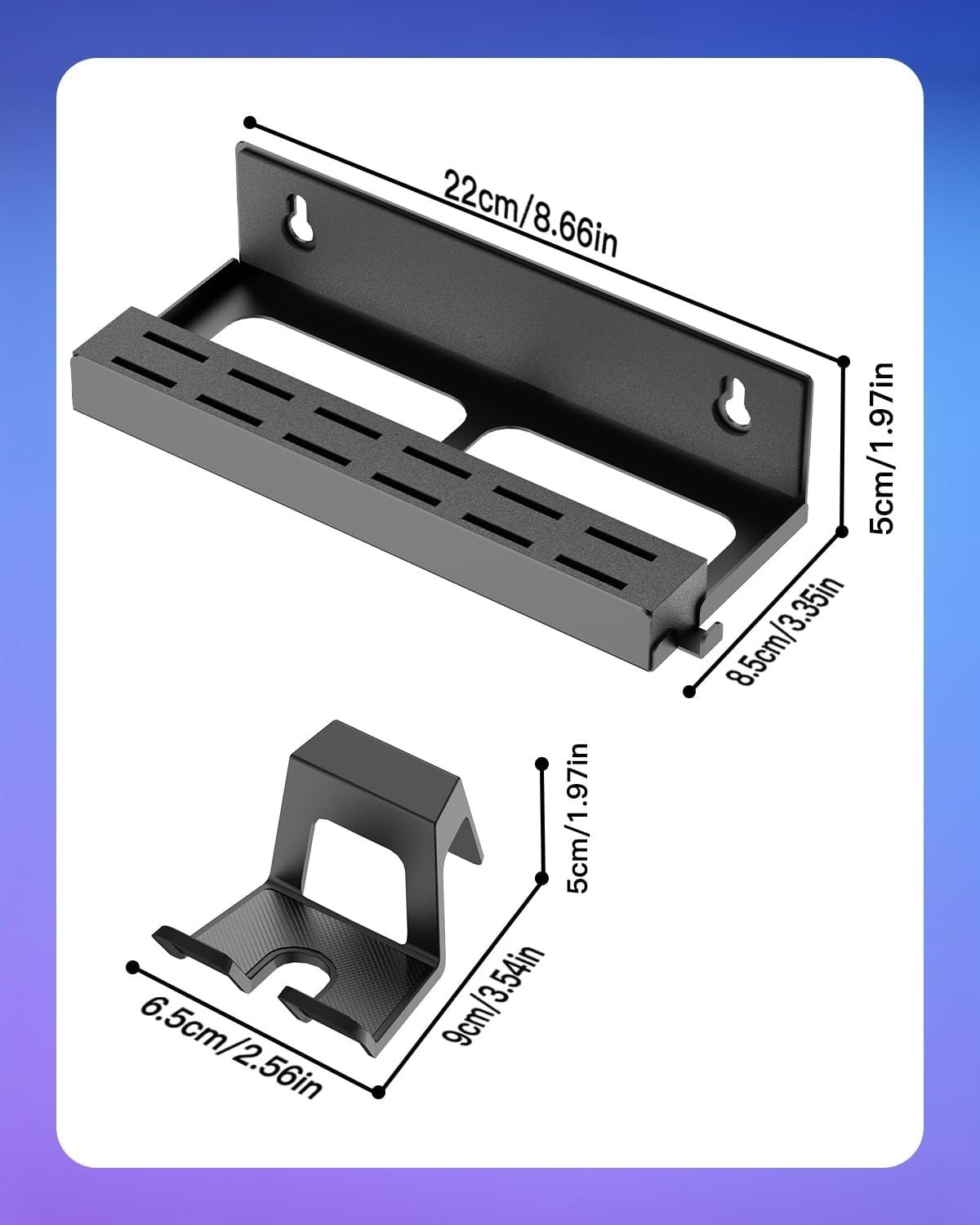 Metal Wall Mount for Nintendo Switch 2 Console 2025, Switch 2 Organizer Shelf Ki