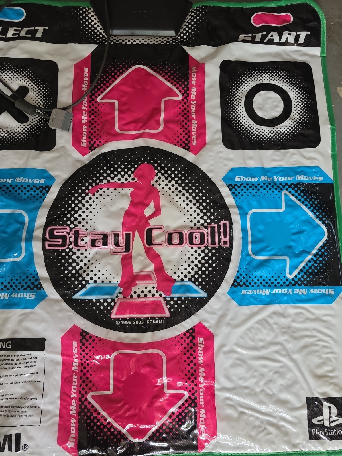 Konami Wired Stay Cool Dance Pad Mat RU041 For Playstation PS1 PS2