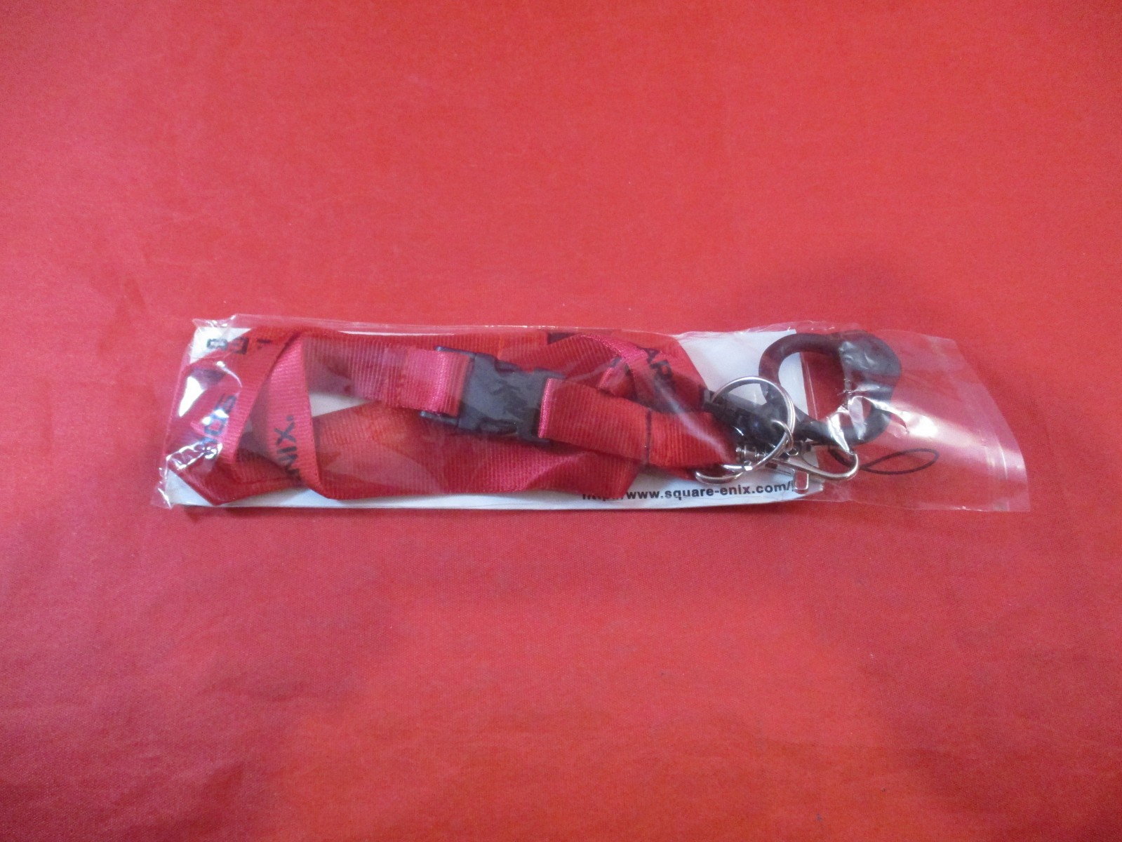 Square Enix Video Game Company Japan Retro Promo Red Lanyard Neckstrap Chain