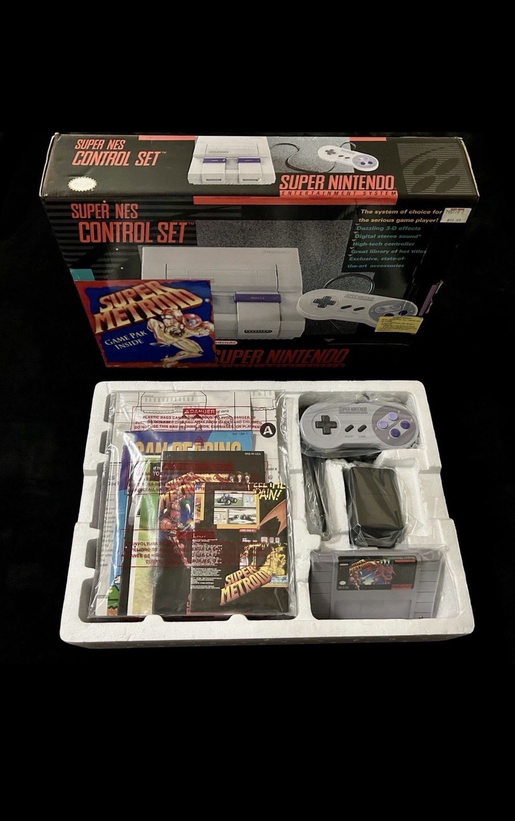 SNES NINTENDO SUPER METROID CONSOLE VARIANT SET (RAREST SNES SET) HOLY GRAIL !!!