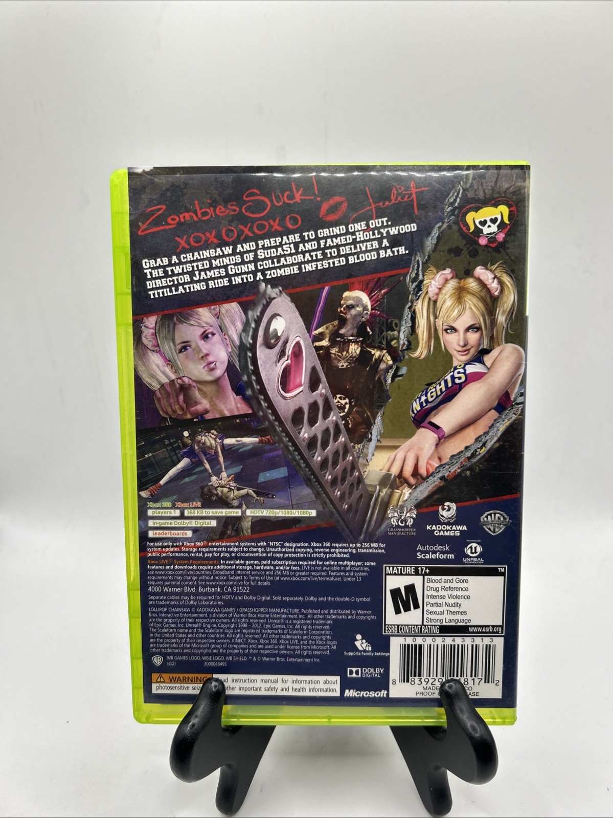 Lollipop Chainsaw Microsoft Xbox 360 Game CIB Tested Refurbished