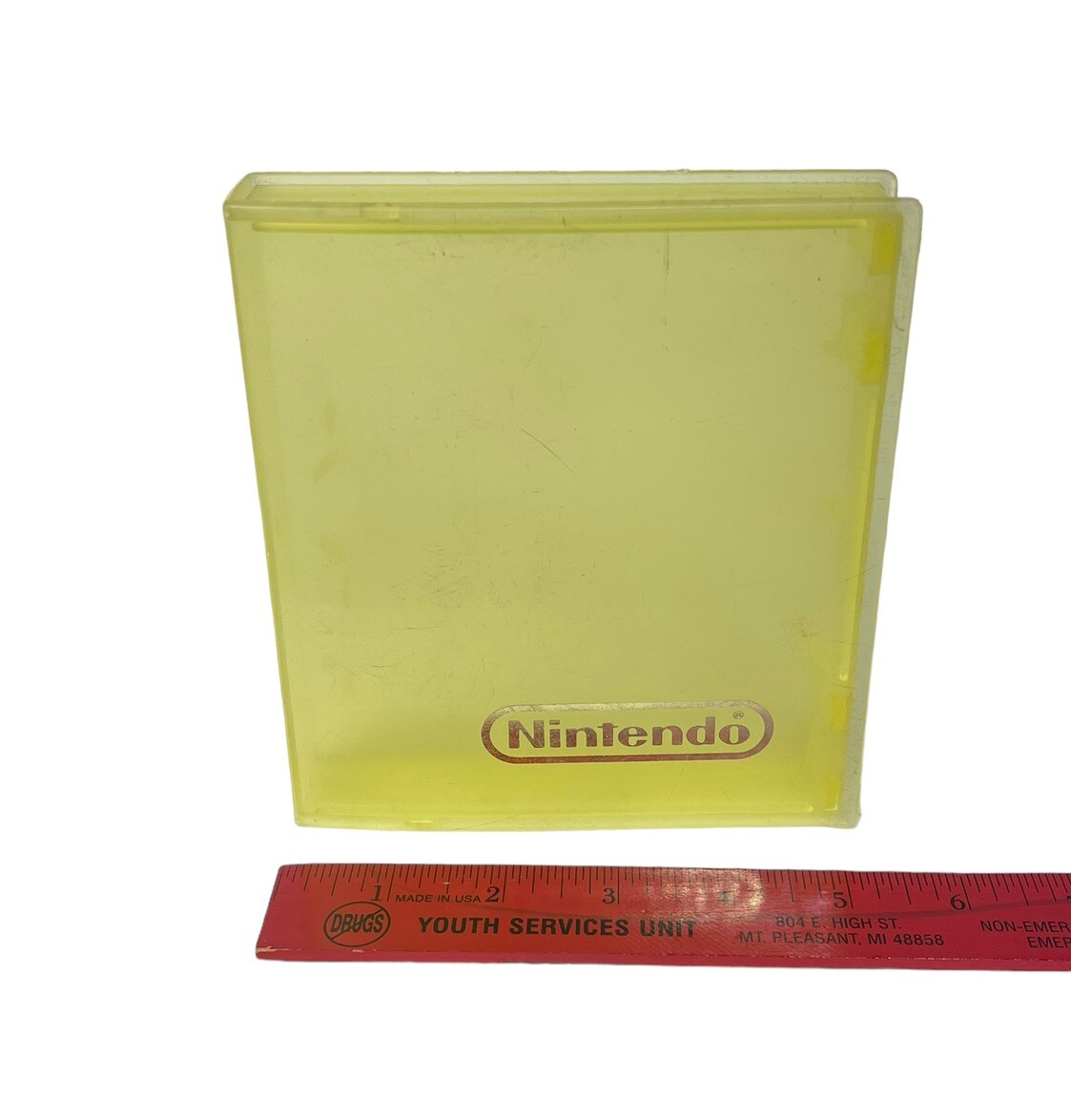 Lot of 2 Vintage Nintendo NES Yellow & Blue Plastic Clear OEM Clamshell Case