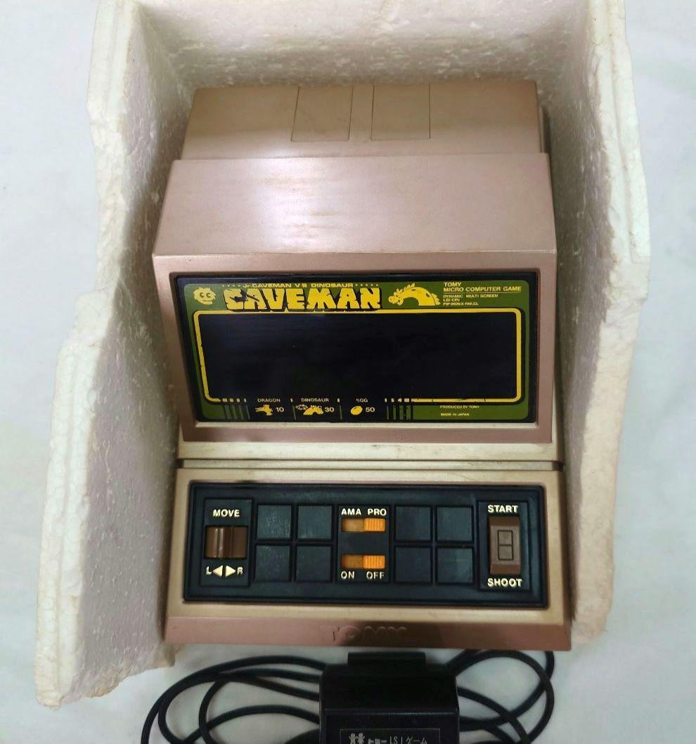 TOMY Caveman Vintage Handheld LSI Game Tested Working Boxed Japan
