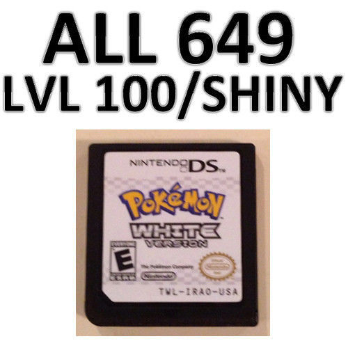 Authentic Unlocked Pokemon White – All 649 Legal Shiny, All Items, Max Money DS