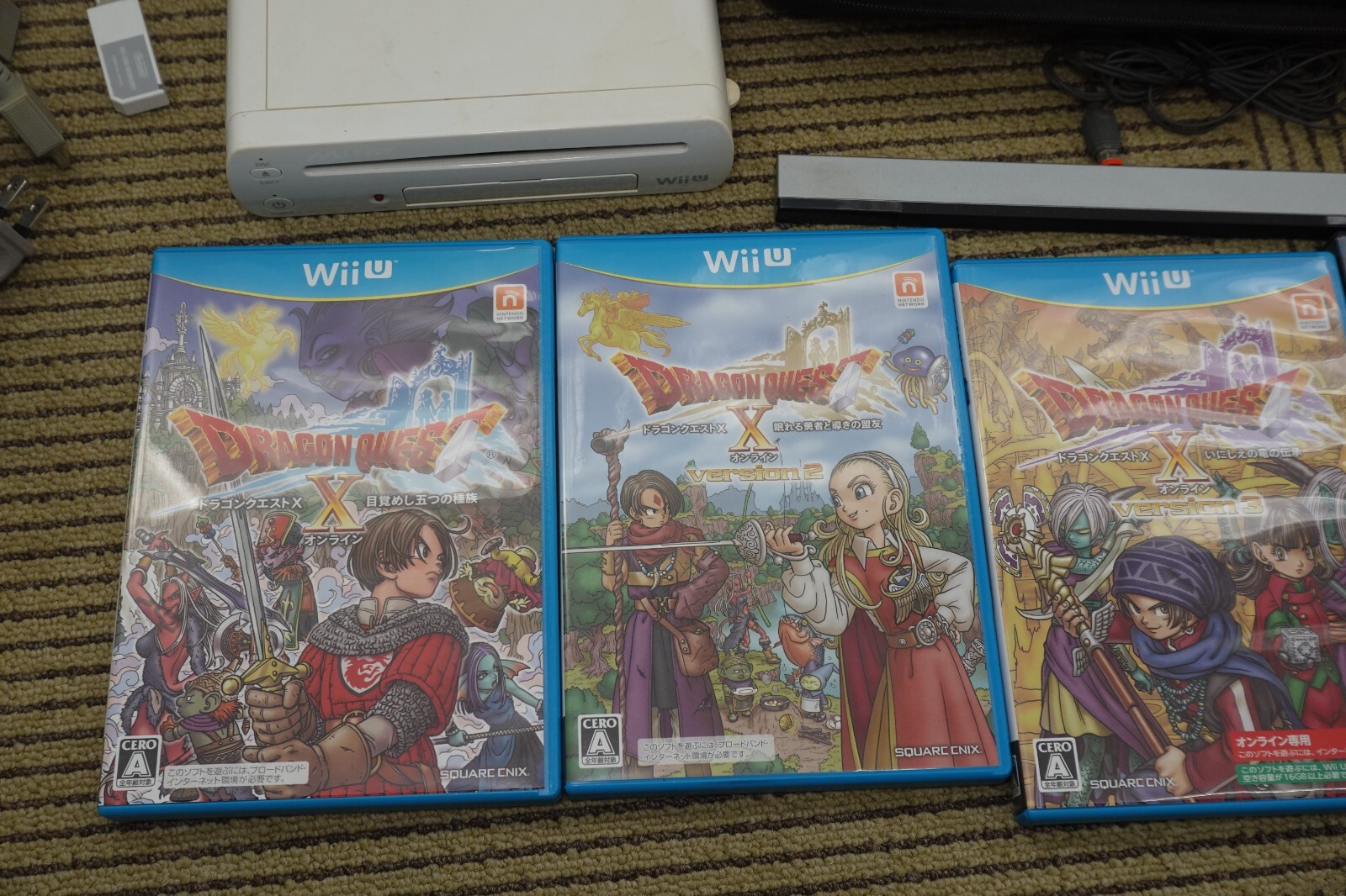 Nintendo WiiU 32GB white WUP-001 working item software wii fit etc… JAPAN