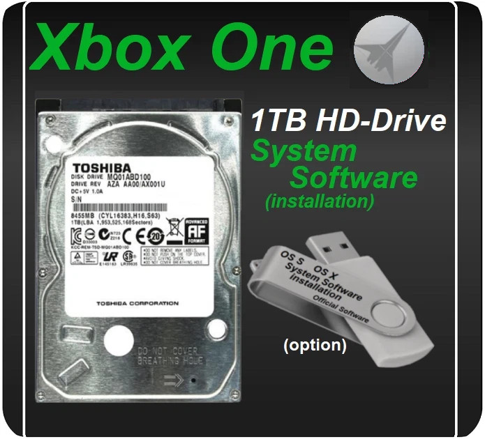 Xbox One X S & Original 1TB Internal Hard Drive 2025 System Software option