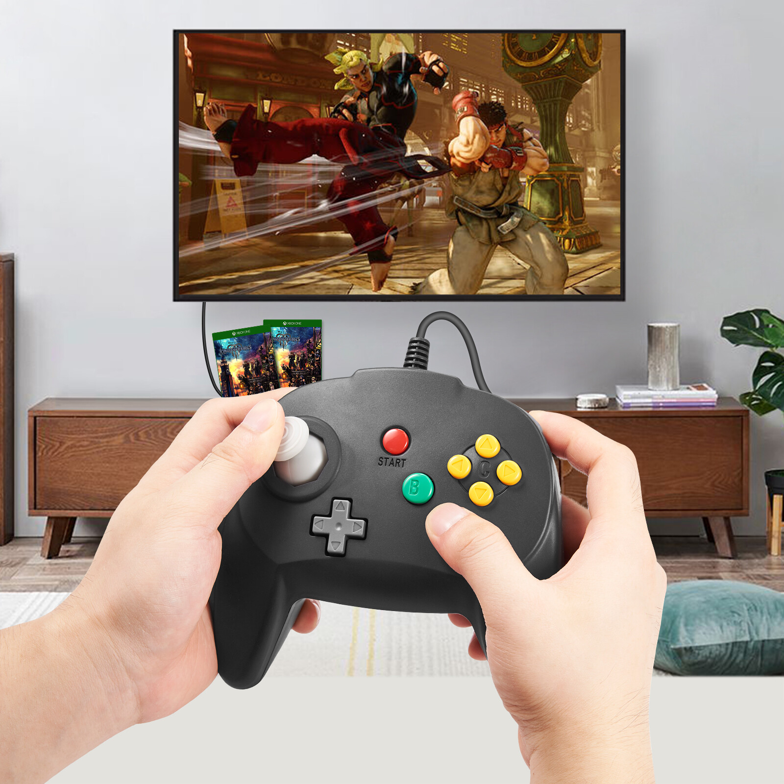 Wired USB Classic N64 Controller Gamepad For PC MAC Raspberry Pi 3 Joystick