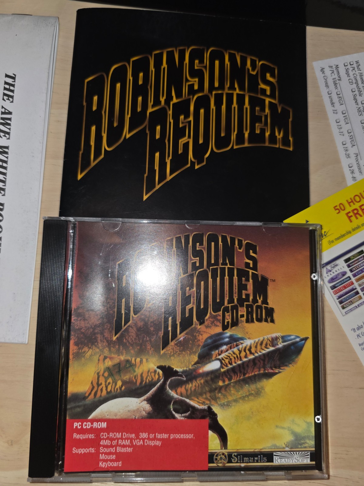 Robinson’s Requiem 1994 IBM PC Game by Silmarils on CD-ROM – CIB!