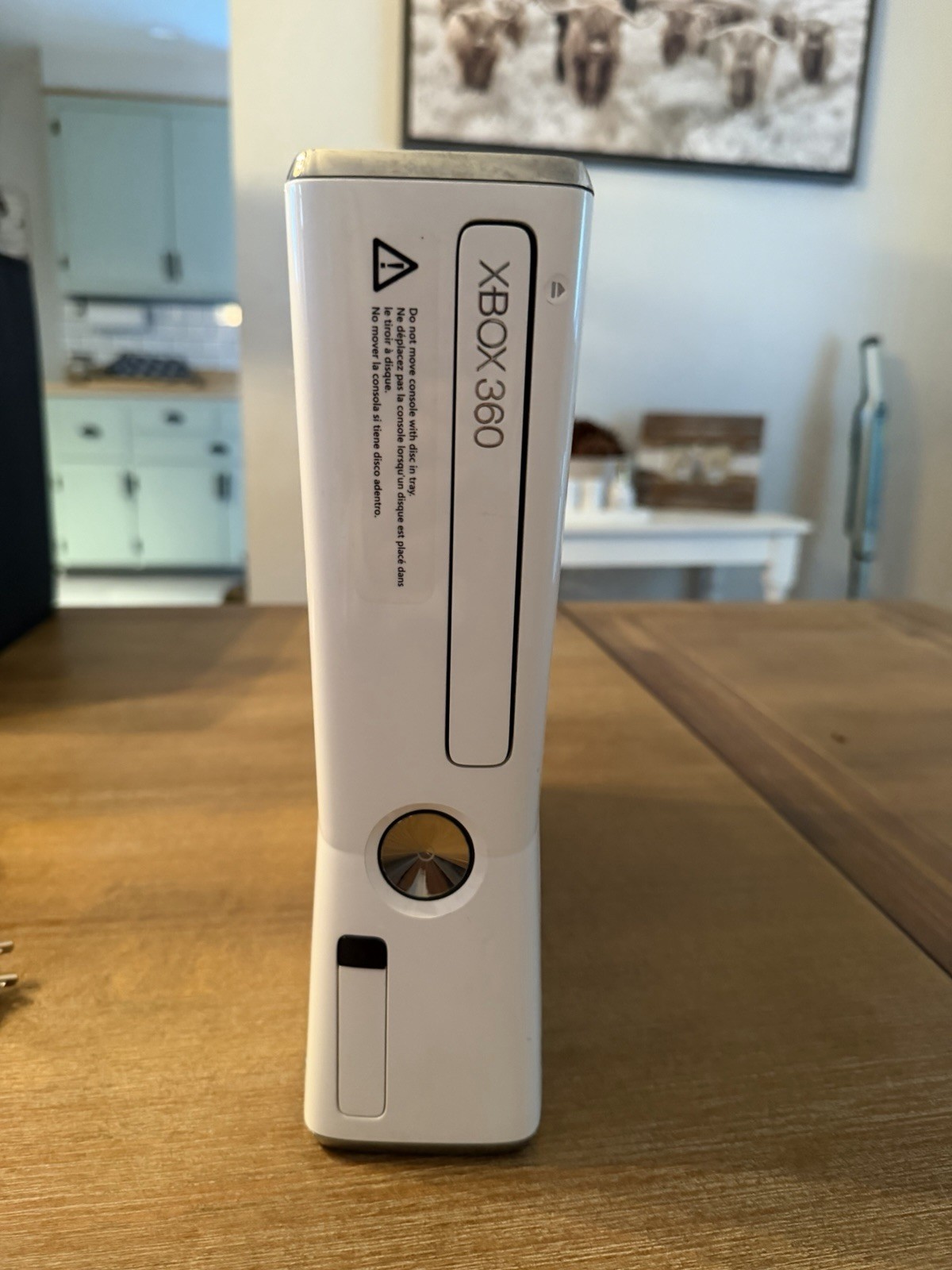 Xbox 360 Slim 250GB White Console With Controller and Power Cord No HDMI Tested