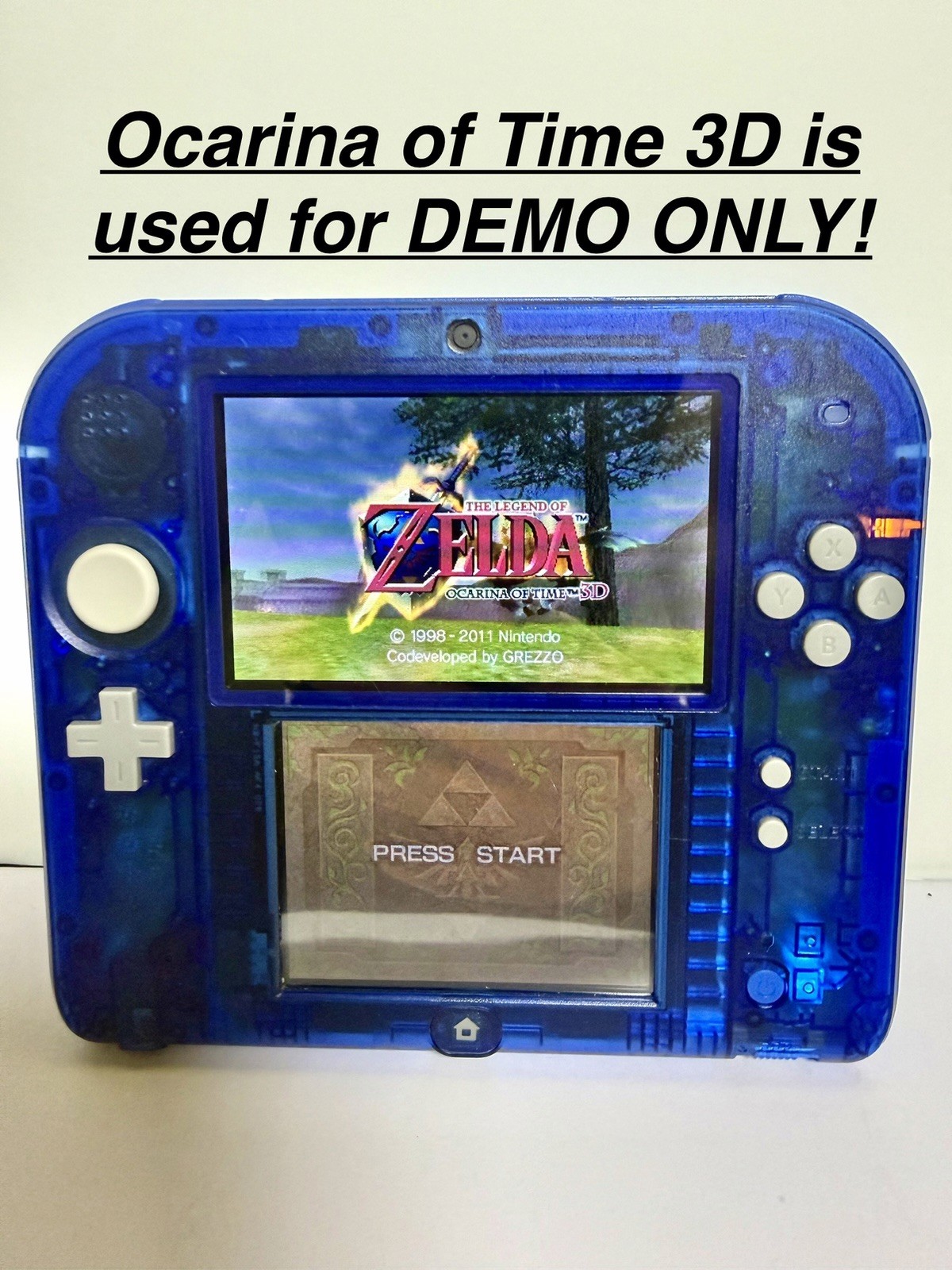 Crystal Blue Nintendo 2DS Handheld Console w/ Charger (2014 Toys R Us Exclusive)