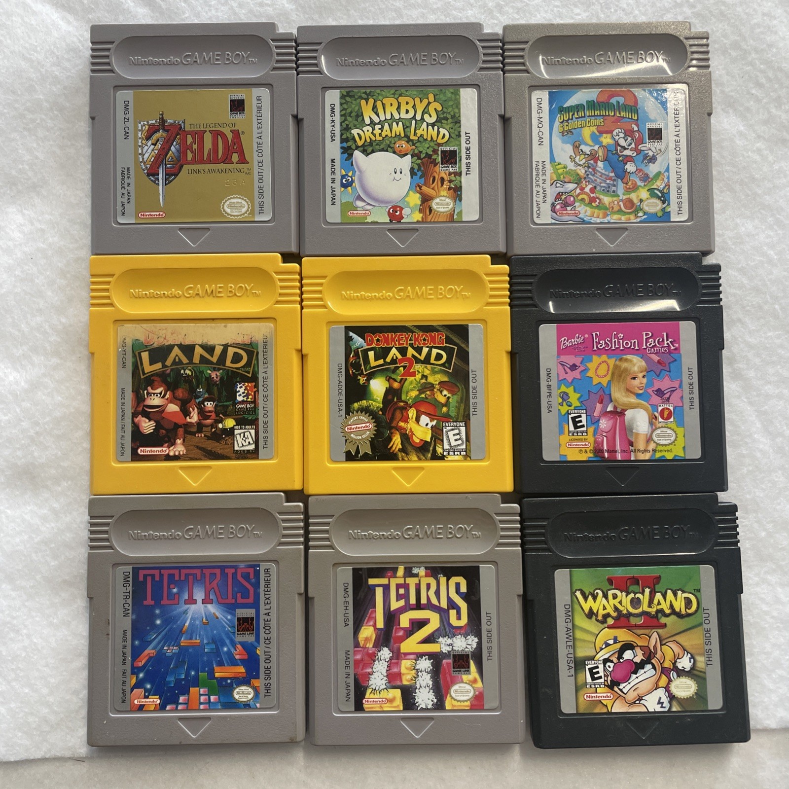 Lot of 9 Popular Nintendo Game Boy/Game Boy Color Games. All Tested and Working.