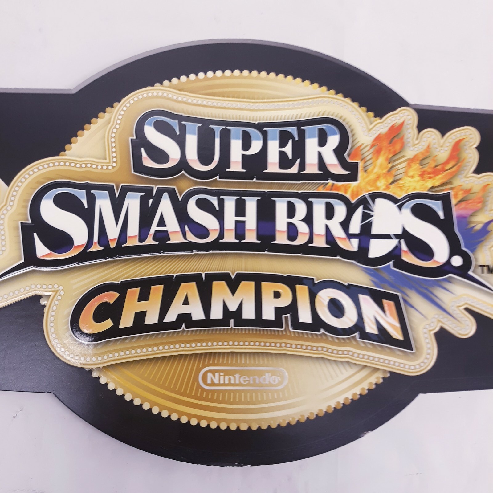 SUPER SMASH BROS CHAMPION BELT Promotional Promo Display Nintendo 2014 3DS