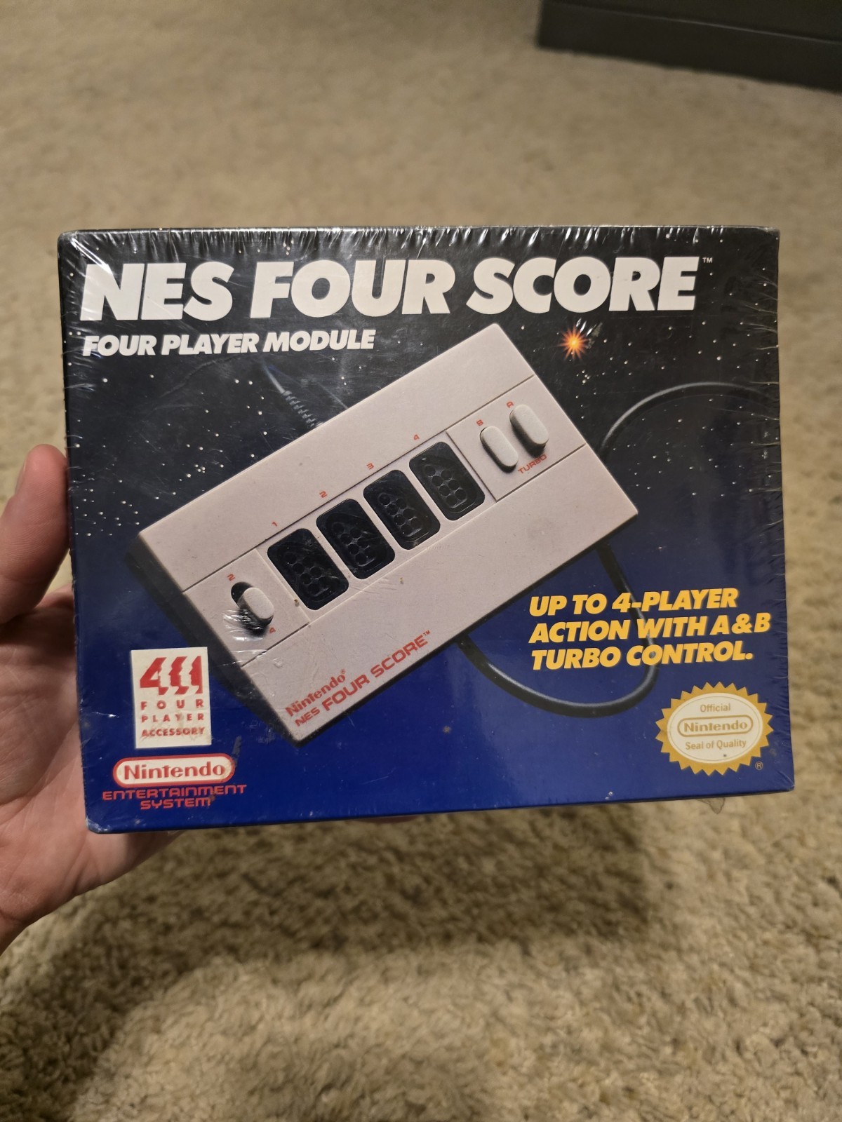 Nintendo Four Score 4 Player Module Controller Accessory 1990 Authentic – Sealed