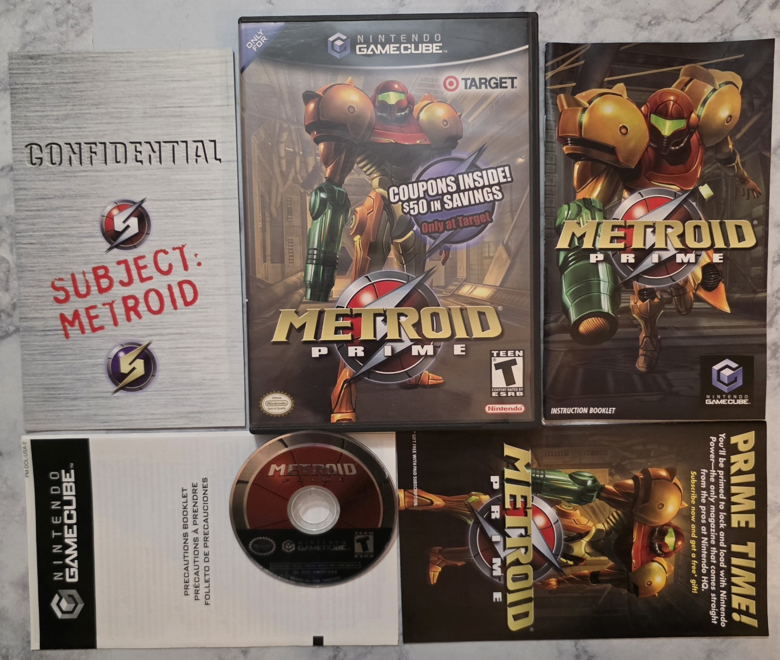 Metroid Prime 1 & 2: Echoes Bundle (Nintendo Gamecube) Cib Complete – Tested
