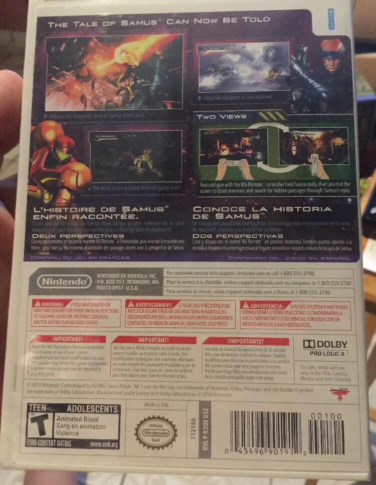 R Metroid: Other M (Nintendo Wii, 2010) – Brand New Sealed