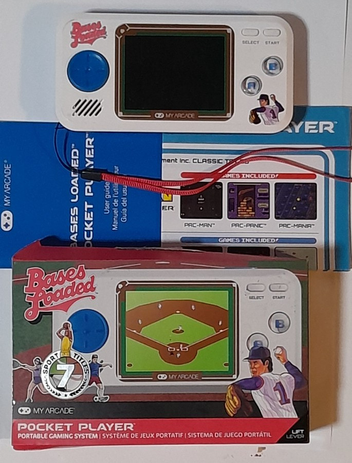 My Arcade Portable Gaming System Bases Loaded 7 Games Full Screen Pocket Player
