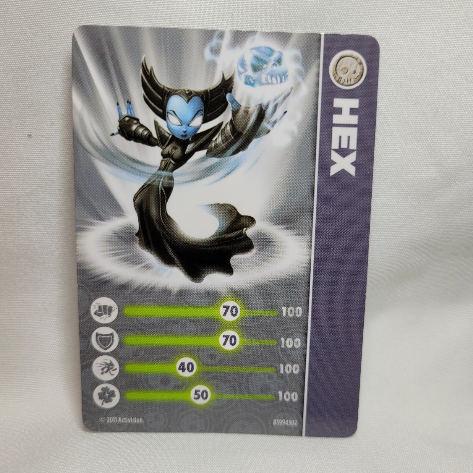 Skylanders Spyro’s Adventure HEX Figure+Trading Card,Stickers +Web Code