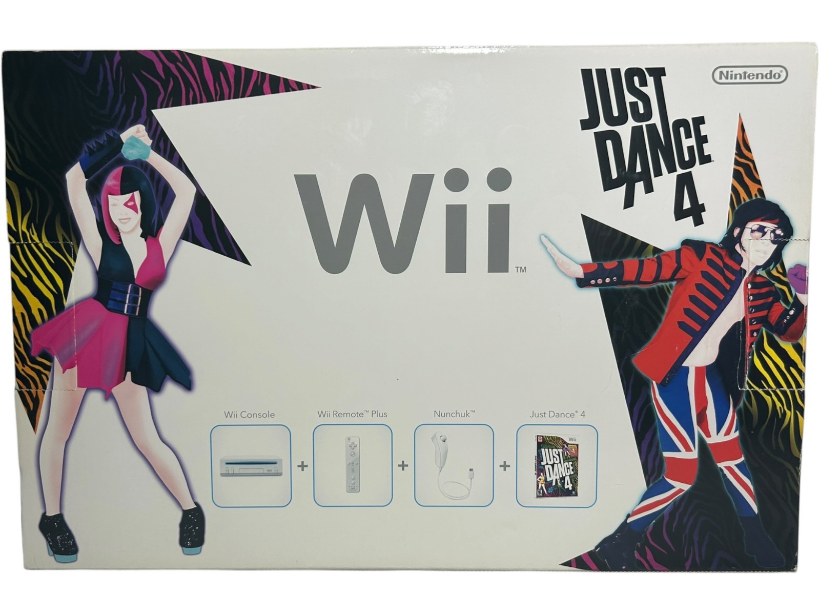 Nintendo Wii Just Dance 4 Bundle White With Just Dance 2017