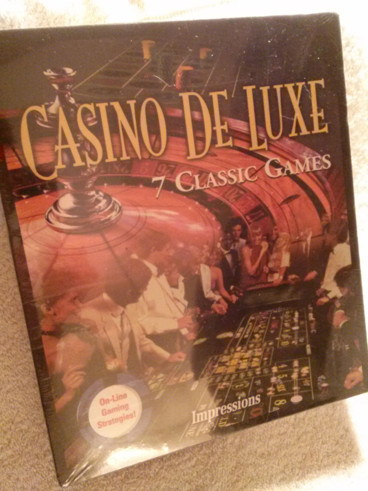 Casino De Luxe 7 Classic Games Software PC New in Box 1995, E10+ (Everyone 10+)