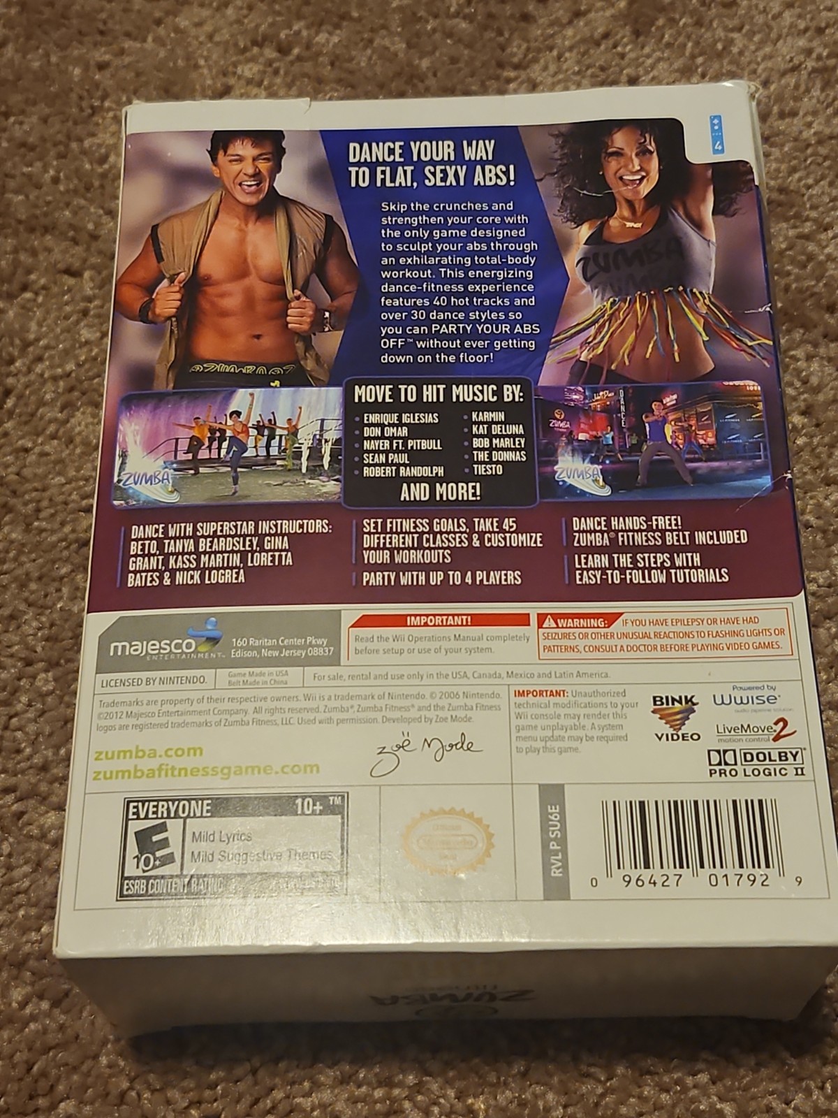 Zumba Fitness Core (Nintendo Wii) Big Box Belt Included BRAND NEW SEALED