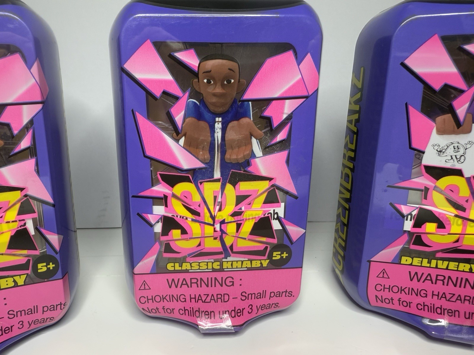 SBZ ScreenBreakZ Lot Of 3 Khaby Figures – Classic, OO, & Delivery – New Sealed