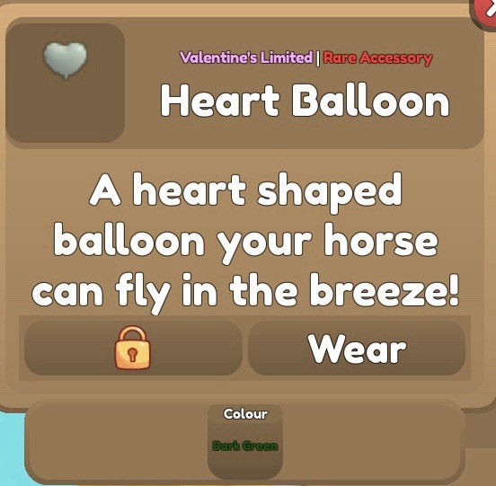 Wild Horse Islands Heart Balloon Accessory | Please Read Description