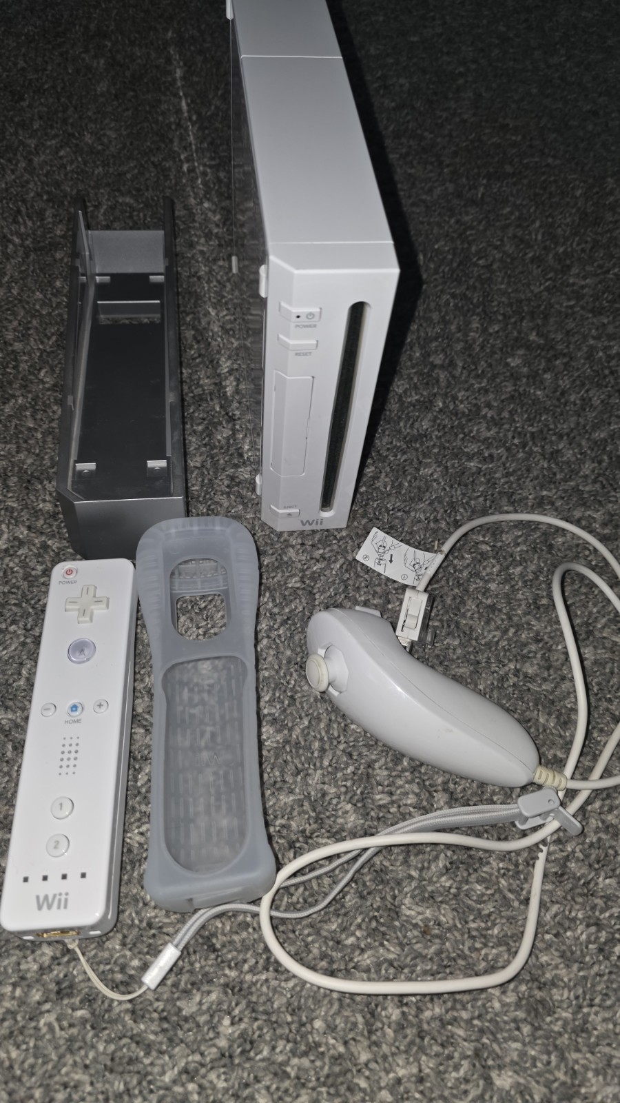 Nintendo Wii RVL-001 512MB White Bundle Controller Cords Nunchuck Tested Works