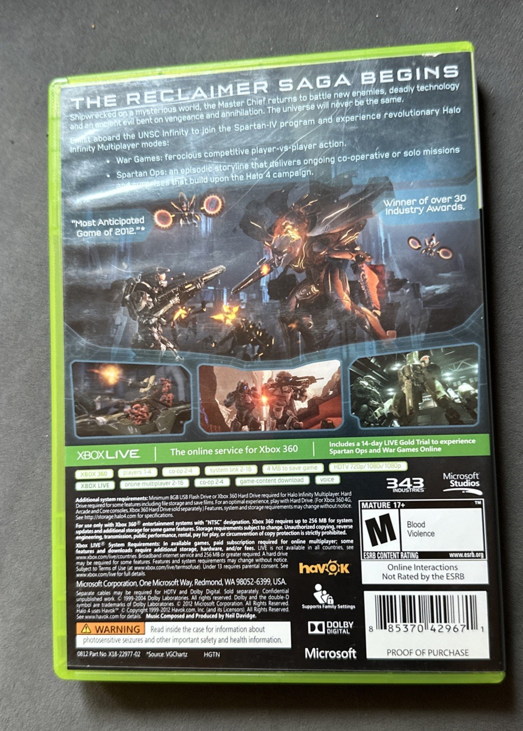 Halo 4 Xbox 360 CIB Complete 2-Disc 343 Industries Microsoft good used