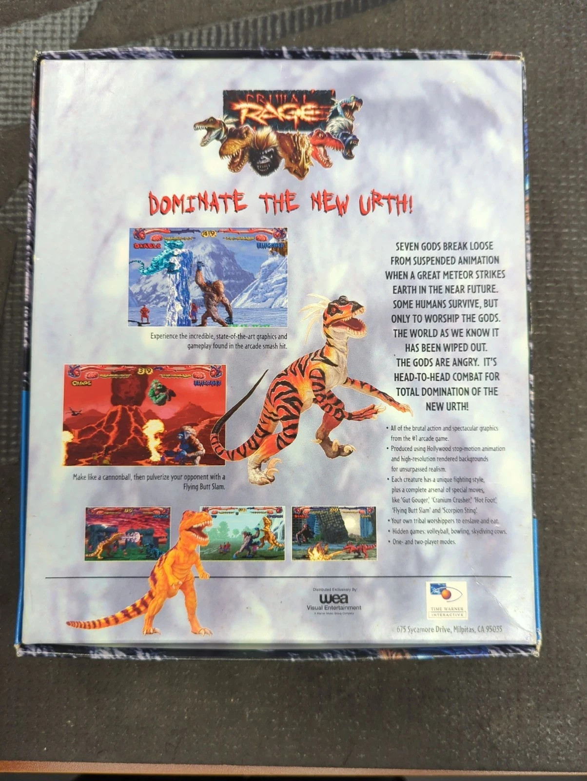 Primal Rage, Windows 95 Complete in Box Fighting Game Classic