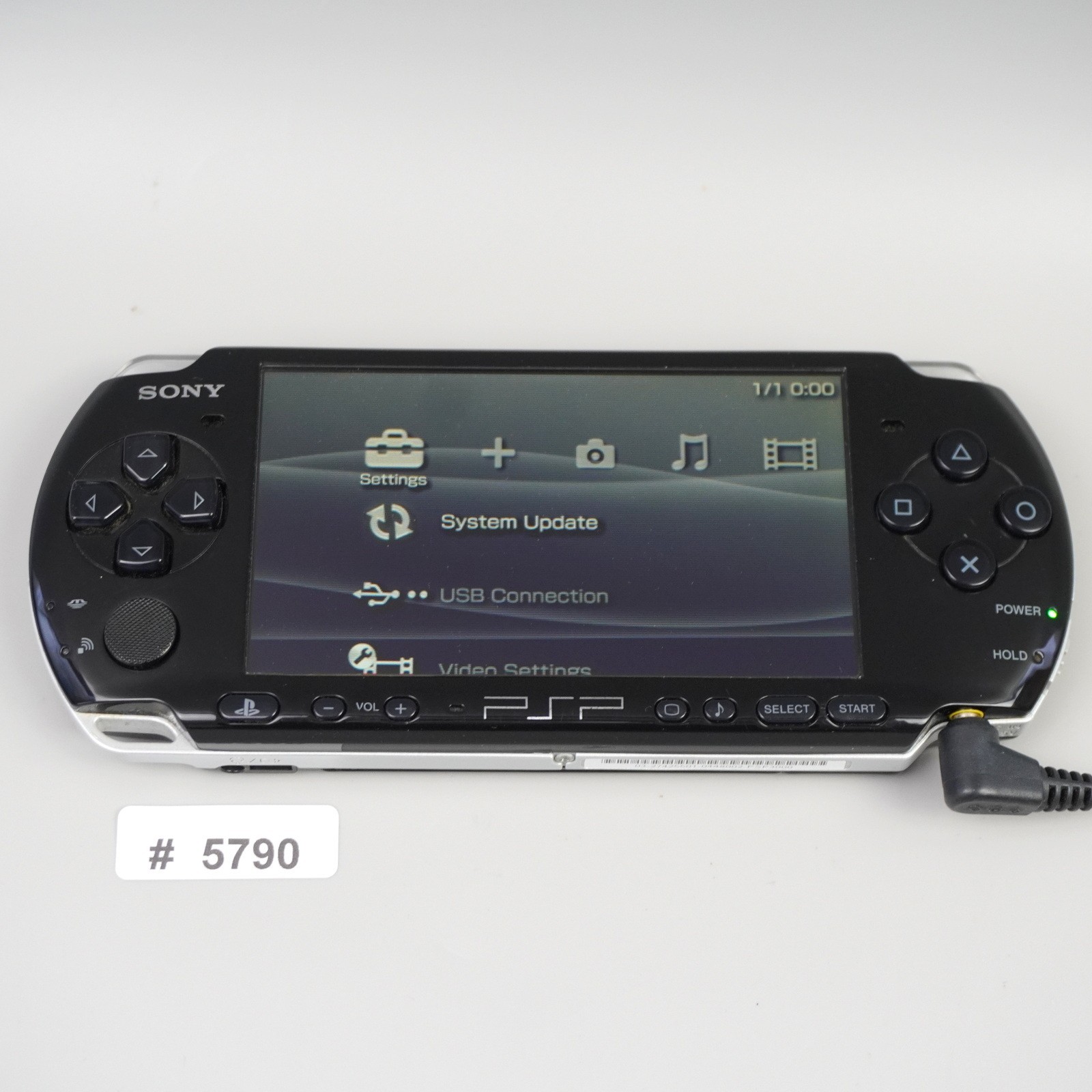 Sony PSP-3000 Console Only Black Region Free (NO BATTERY) #5790