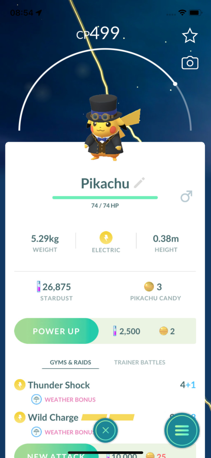 Pokemon Dapper Pikachu Blue !! Same Day Shippment or Next Day Guaranteed ! Go
