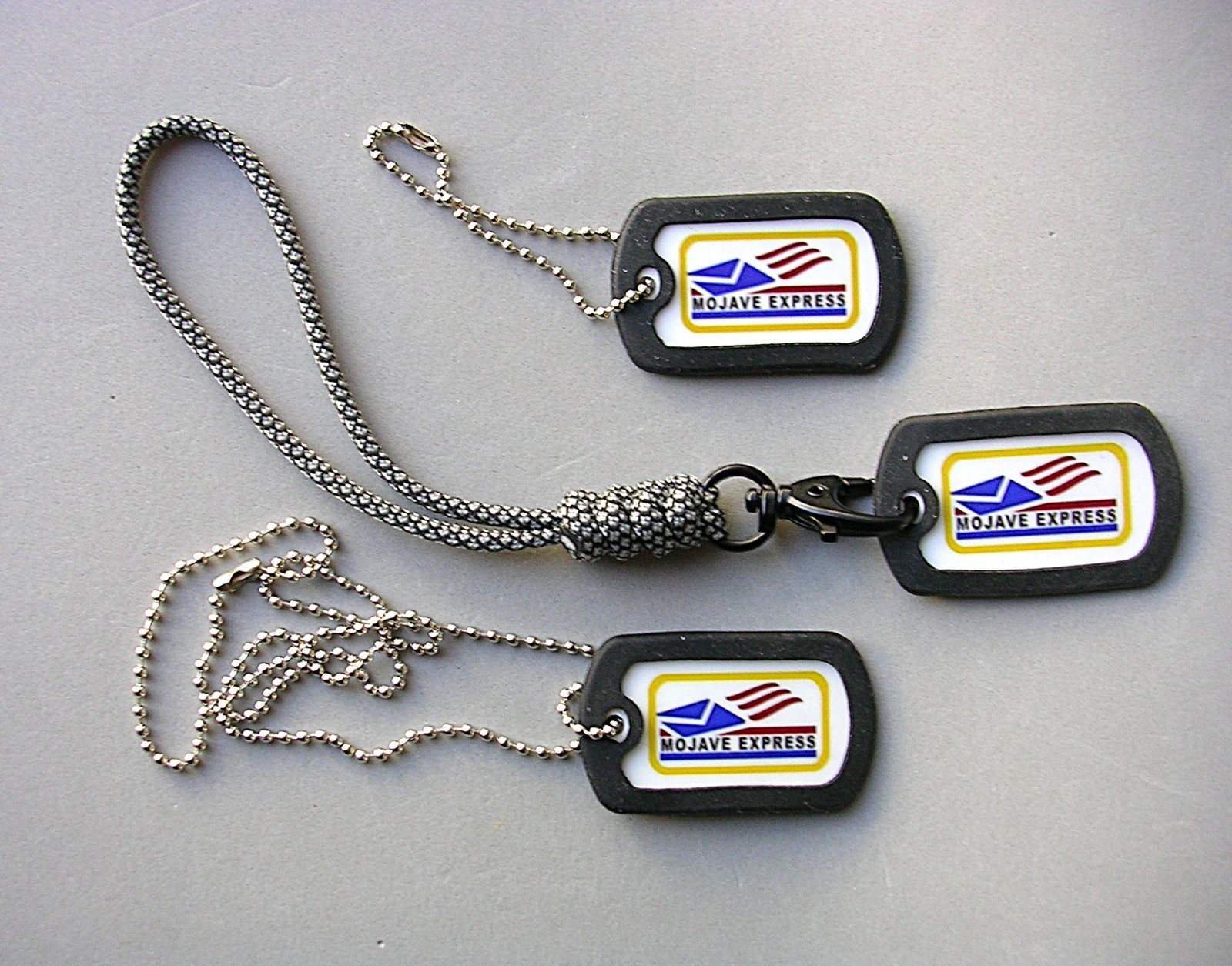 New Vegas Mojave Express Dog Tag Lanyard and Chains Cosplay Prop