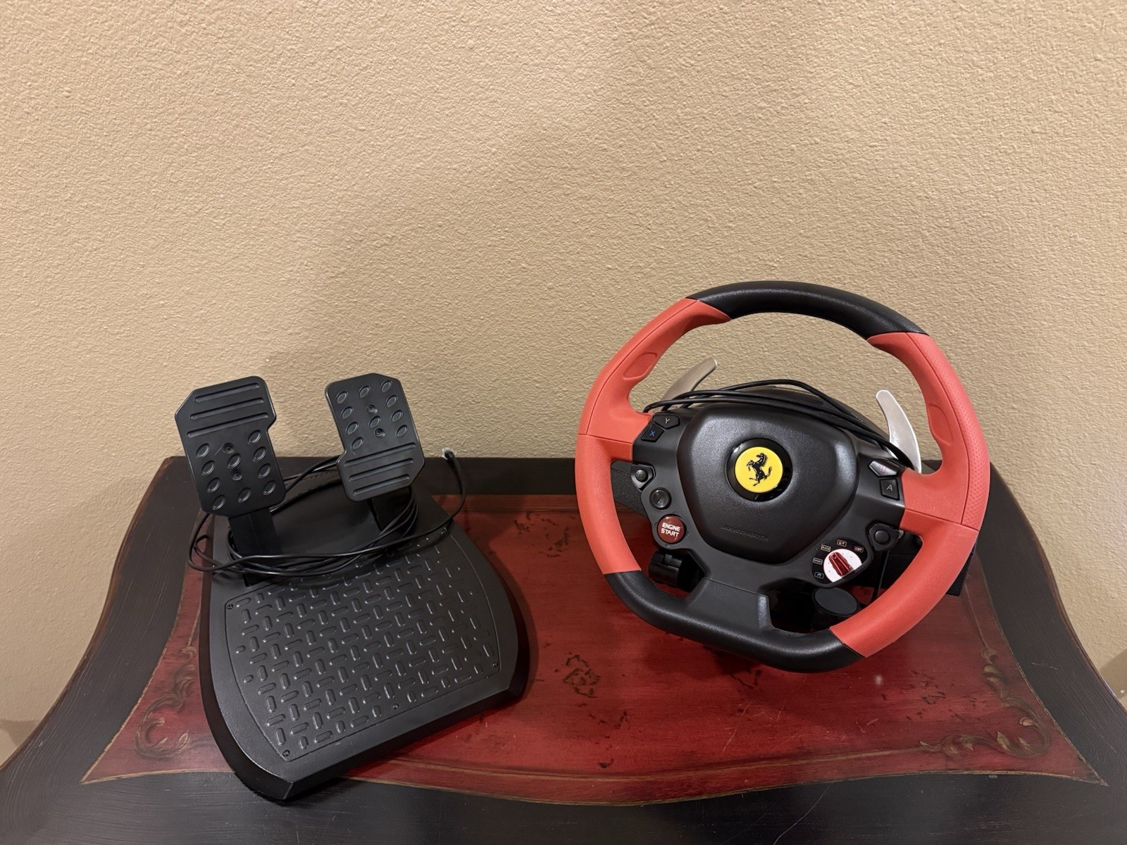2x Thrustmaster Ferrari 458 Spider Racing Wheel & Pedal Sets Xbox One/PC
