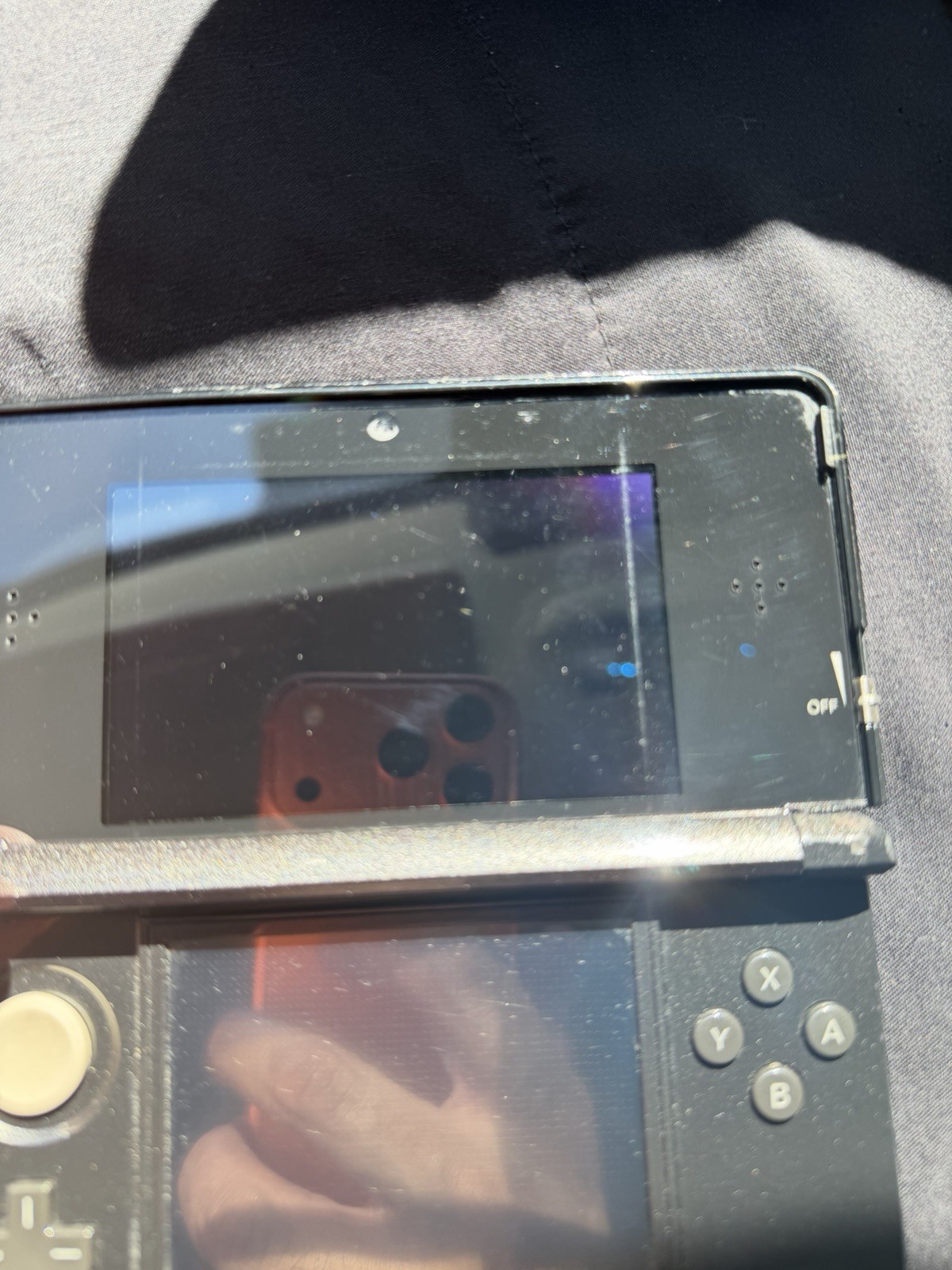 Nintendo 3DS Cosmo Black Handheld Console System CTR-001 CART READER NOT WORKING