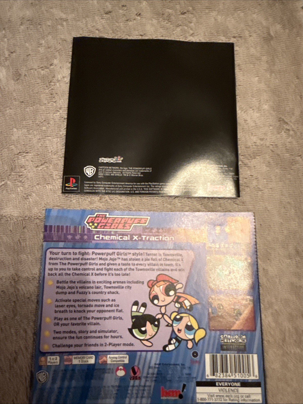 The Powerpuff Girls Chemical X-Traction (PlayStation) **Cover and Manual Only**