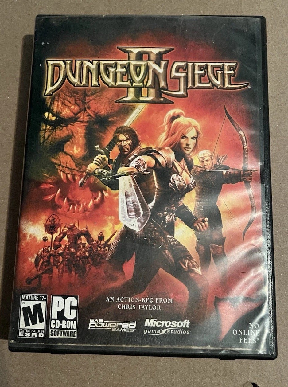 Dungeon Siege II (PC CD-ROM) Game W/Product Key, Manual & 4 Discs