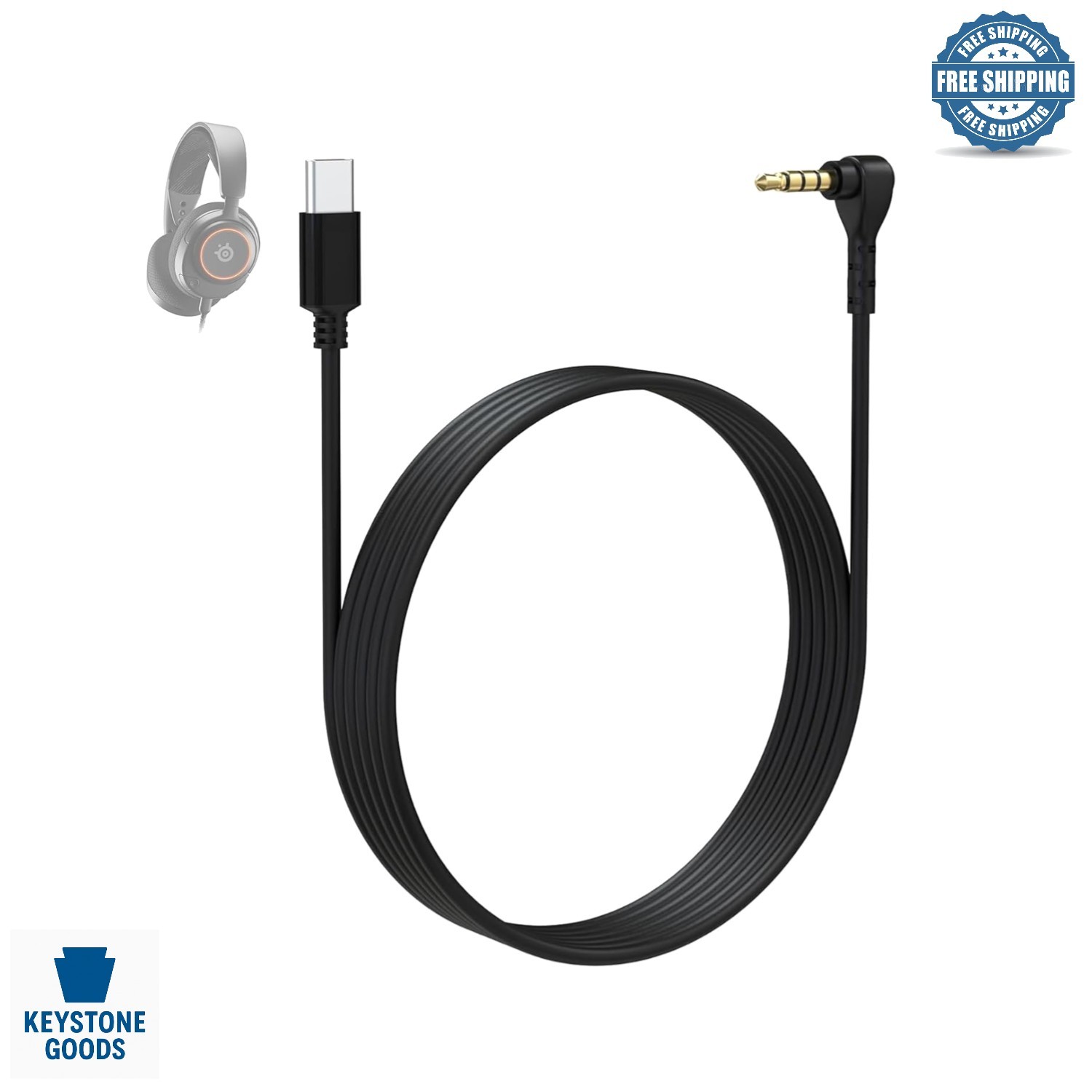 SteelSeries Arctis Nova 3 5ft USB-C to 3.5mm Gaming Headset Cable – Durable, …