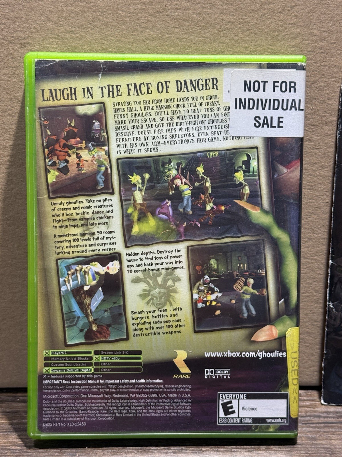 Grabbed by the Ghoulies (Microsoft Xbox, 2003) CIB Complete In Box w/ Manual