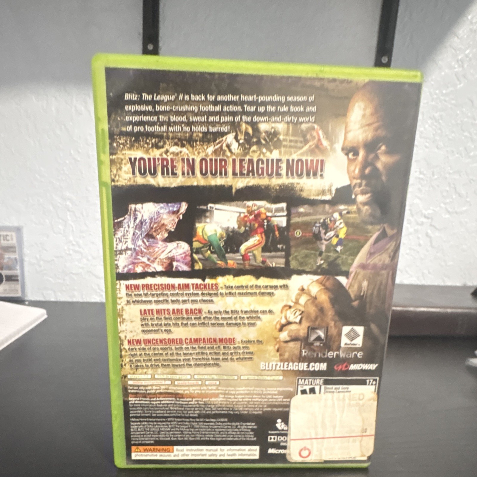 Midway Blitz: The League II Xbox 360 JUST CASE NO GAME