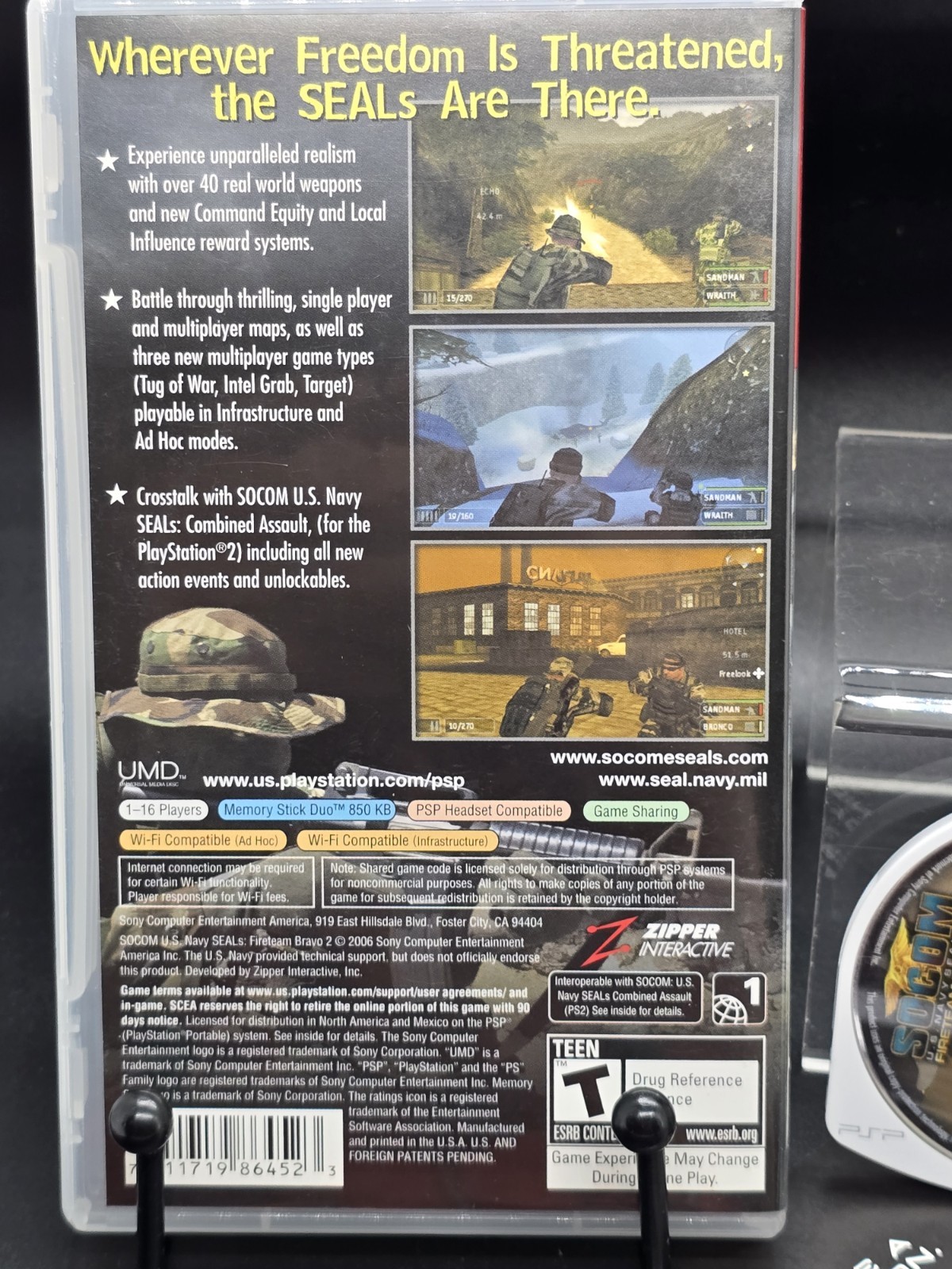 SOCOM: U.S. Navy SEALS Fireteam Bravo 2 (Sony PSP, 2006) Complete And Tested