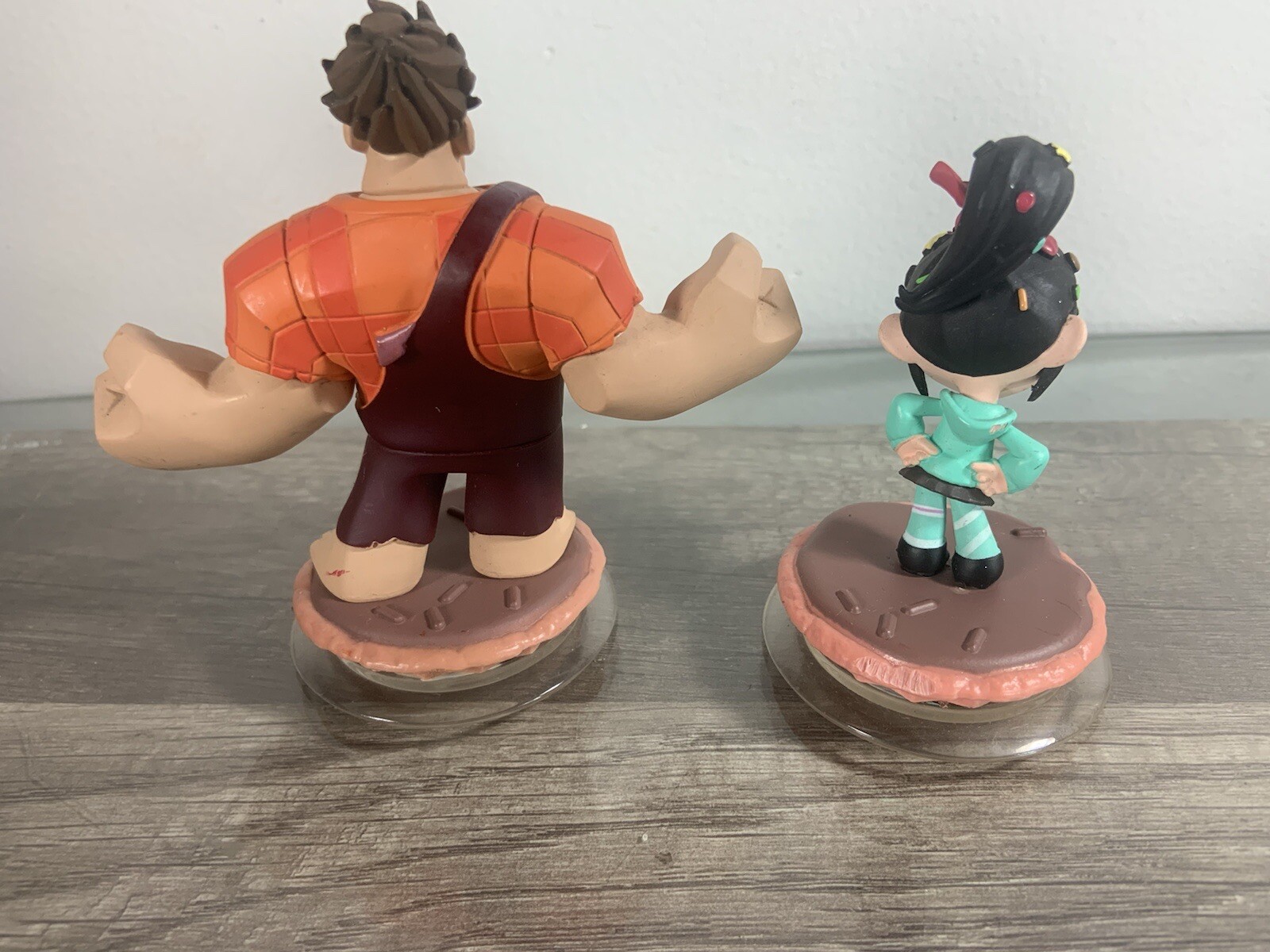 Disney Infinity Wreck it Ralph Figurines Vanelope & Ralph + Power Disc Lot