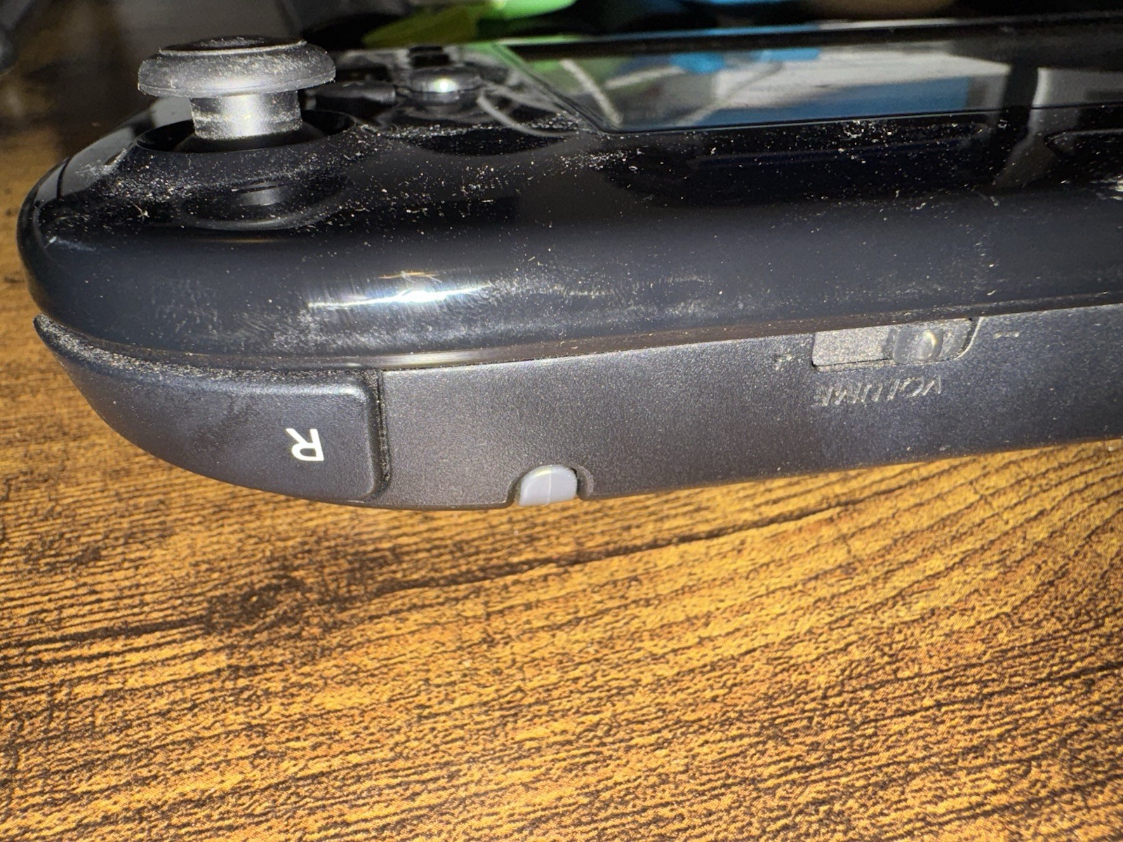 Nintendo WUP-010 Gamepad – BLACK. FOR PARTS. POWERS ON, Screen Damage
