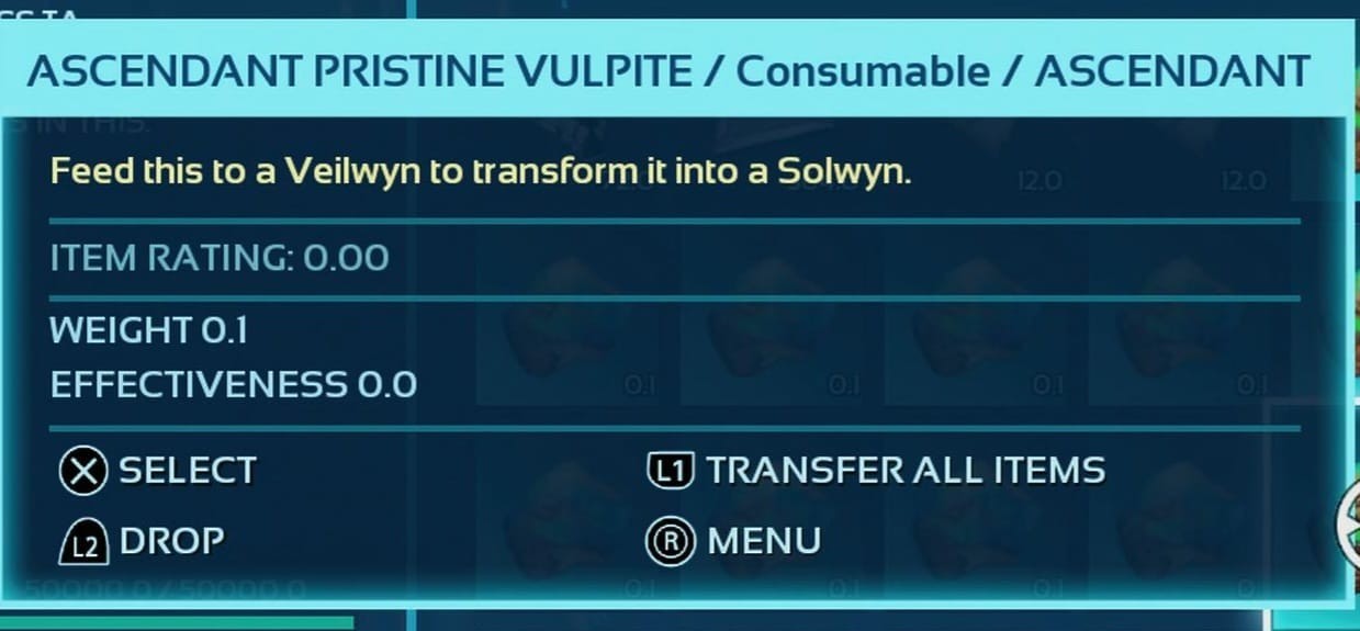 Pristine Vulpite ascendant Lost Colony Ark Ascended Official Pve PC/XBOX/PS5