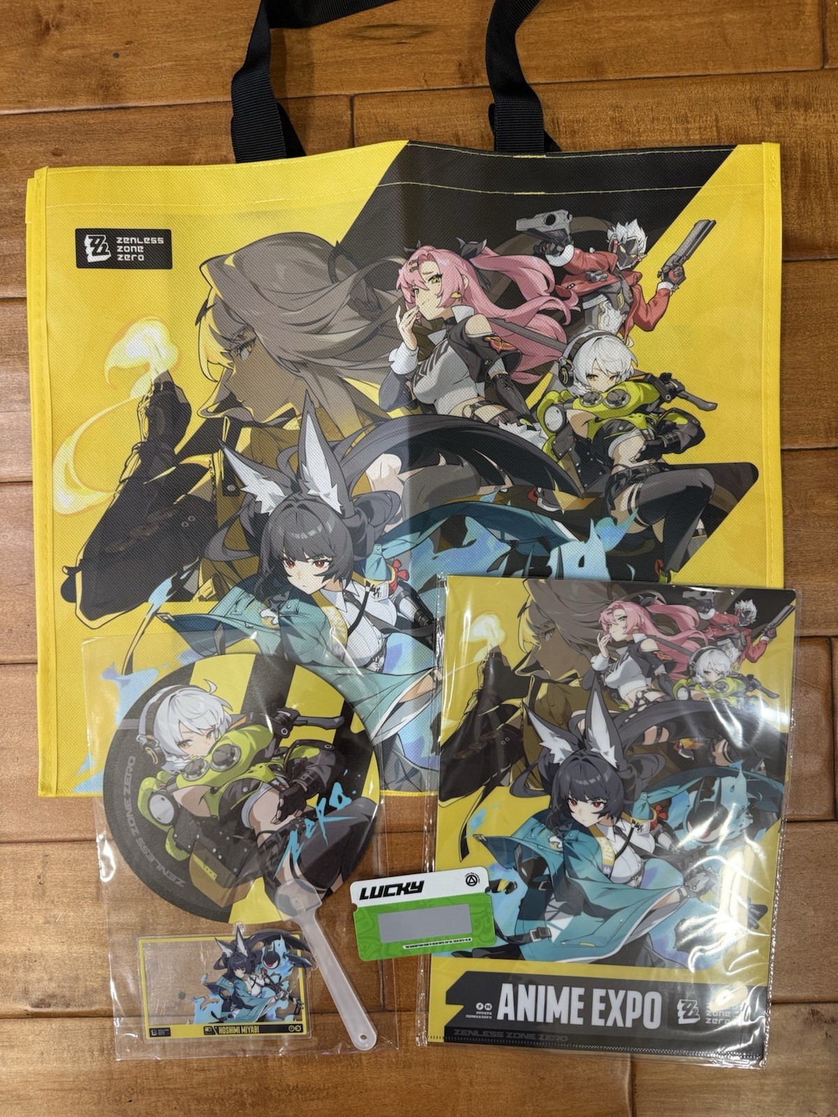 Anime Expo 2026 AX Zenless Zone Zero Tote Bag, File, Fan, Clear Card & Code Card