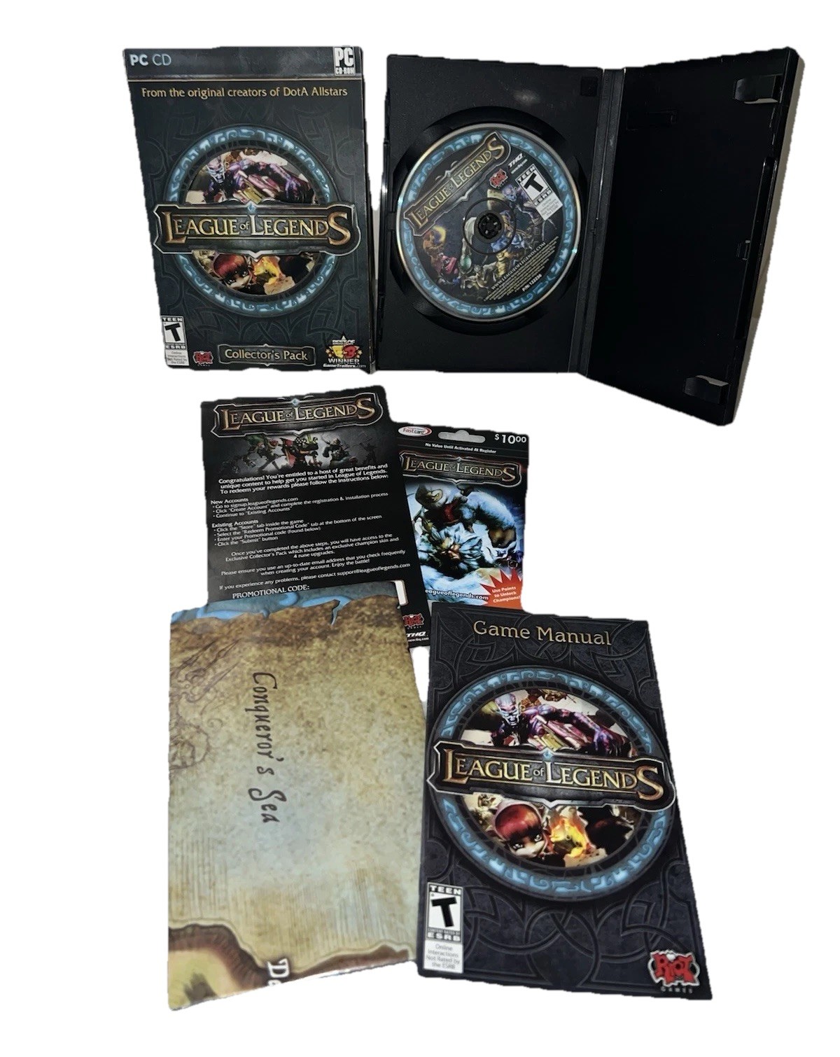 League of Legends Collector’s Pack Riot Games PC CD-ROM MOBA T 2009 Disc & More